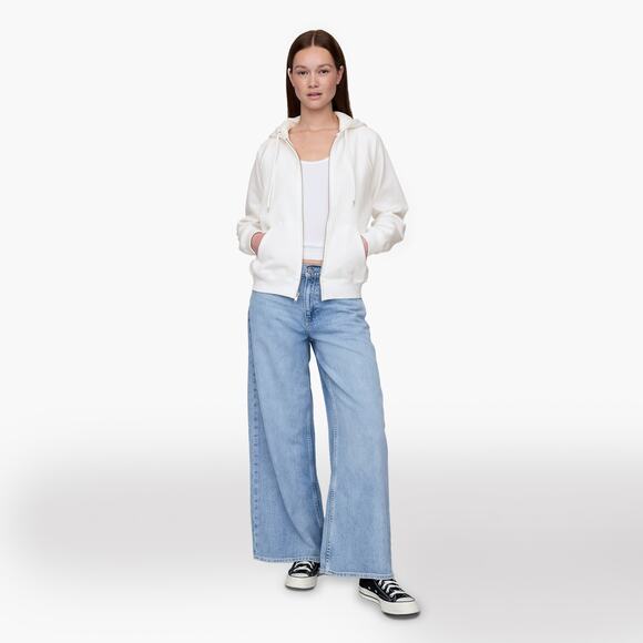 NWT GAP VintageSoft Zip Hoodie (New Off White | Size S) - Picture 3 of 5